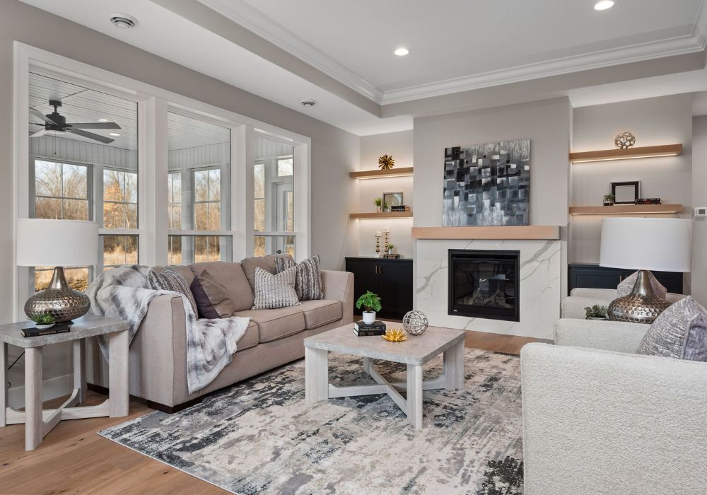 Ashwood Villa fireplace wall — Fireplaces