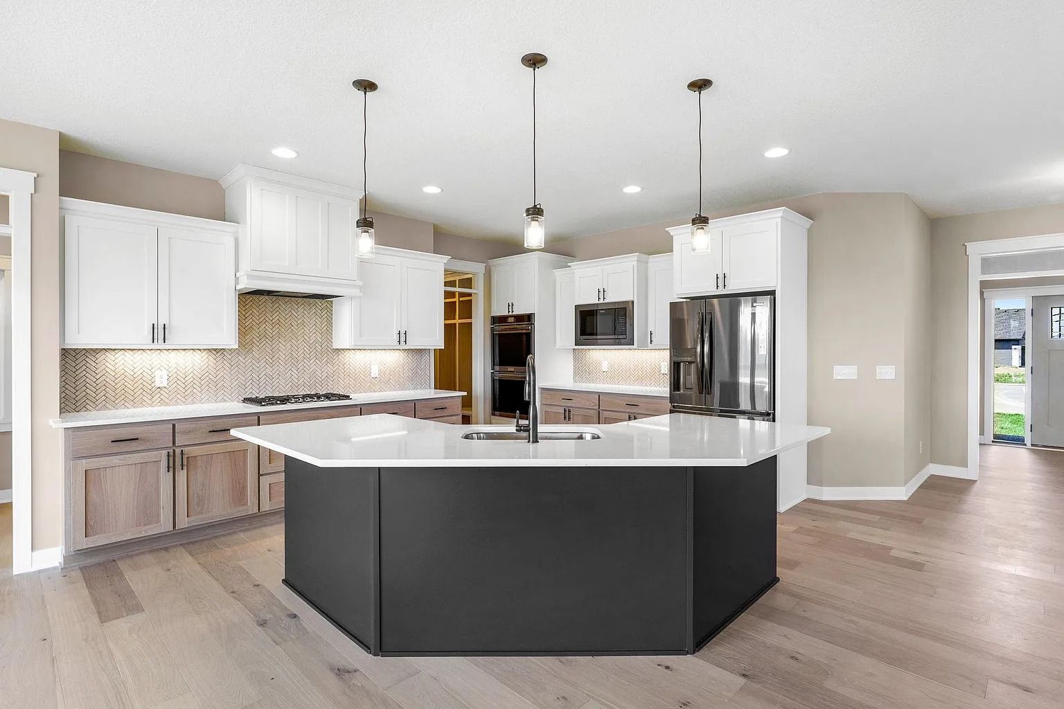 Ham Lake angled island — Kitchens