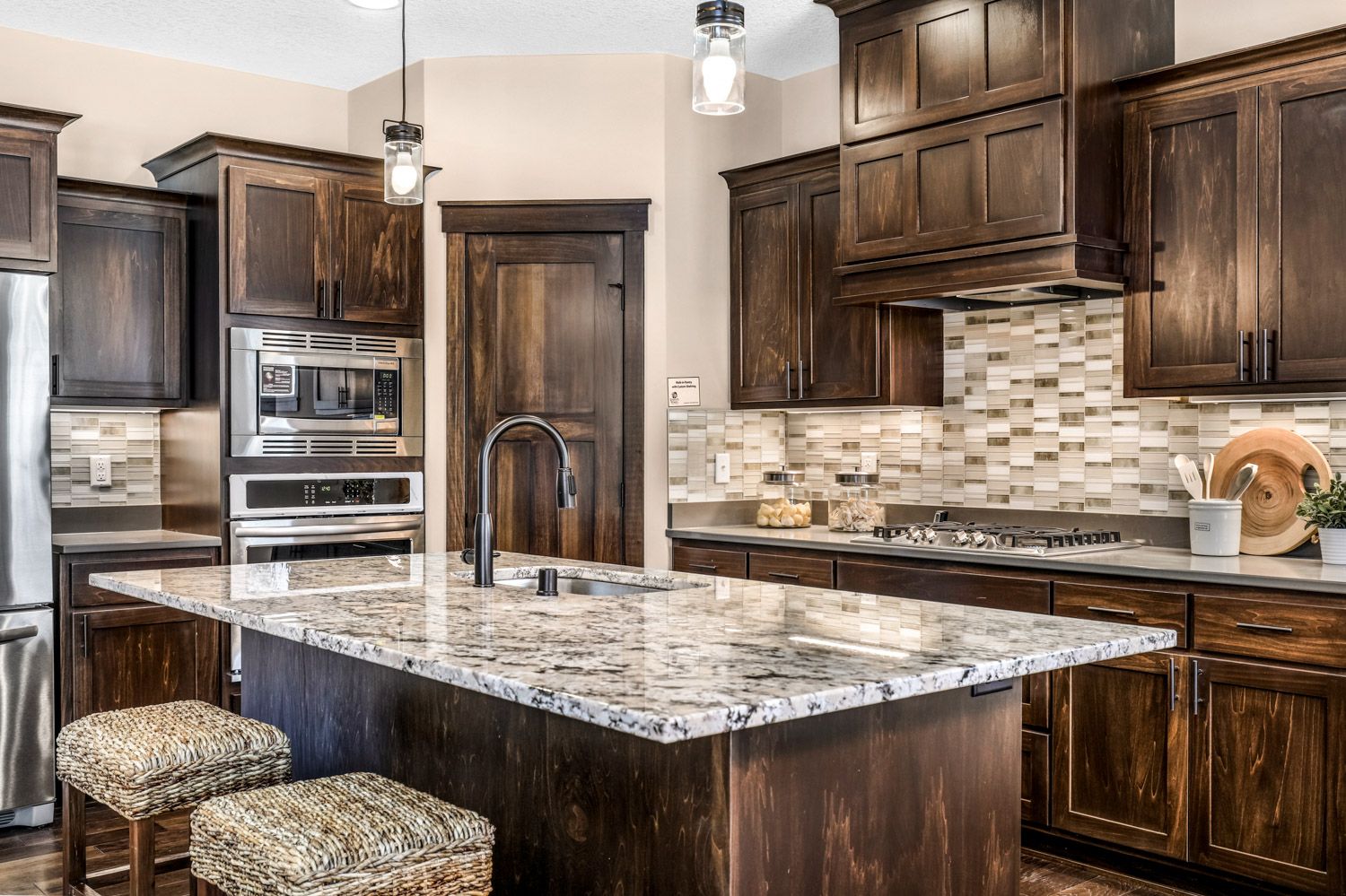 Knotty-alder kitchen in Blaine — Kitchens