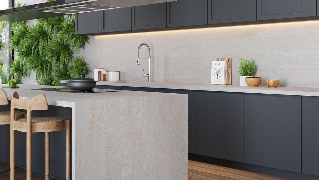 4043 Primordia quartz countertops installed in a home