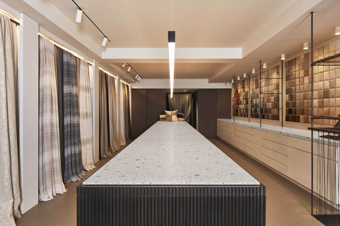 Alabaster Terrazzo quartz countertops installed in a home