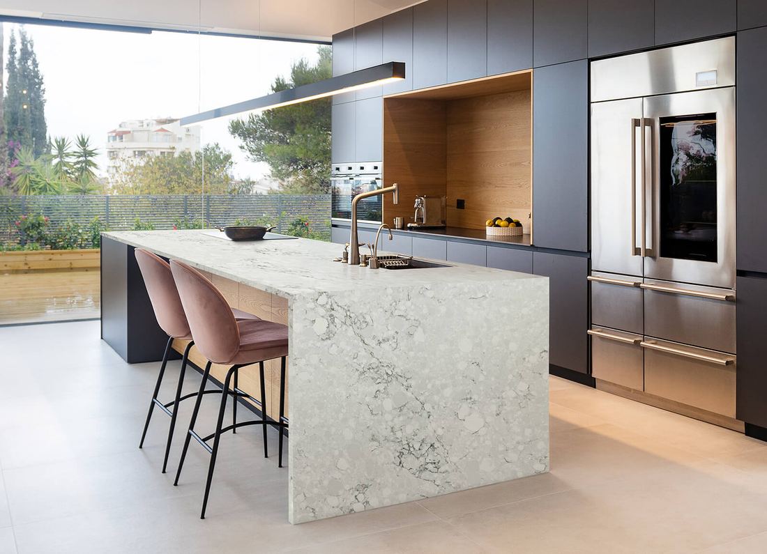 London Royal quartz countertops installed in a home