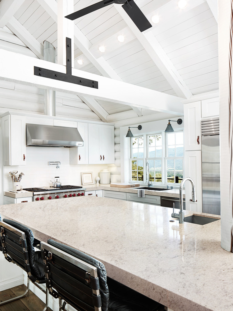 Marble Mist quartz countertops installed in a home
