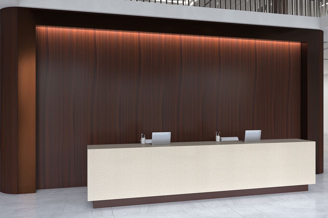 Quiet White quartz countertops installed in a home