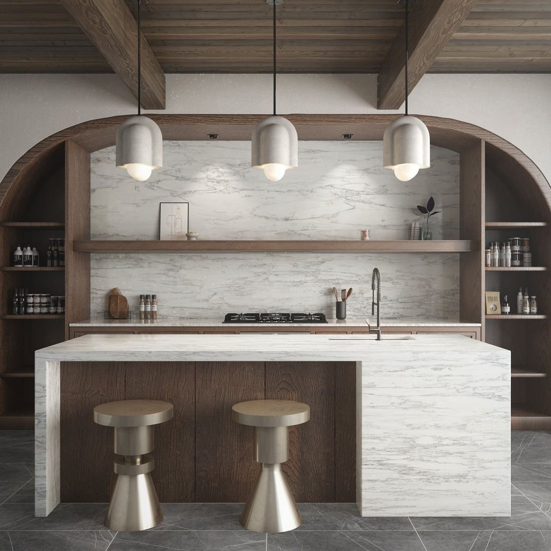 Astoria quartz countertops installed in a home