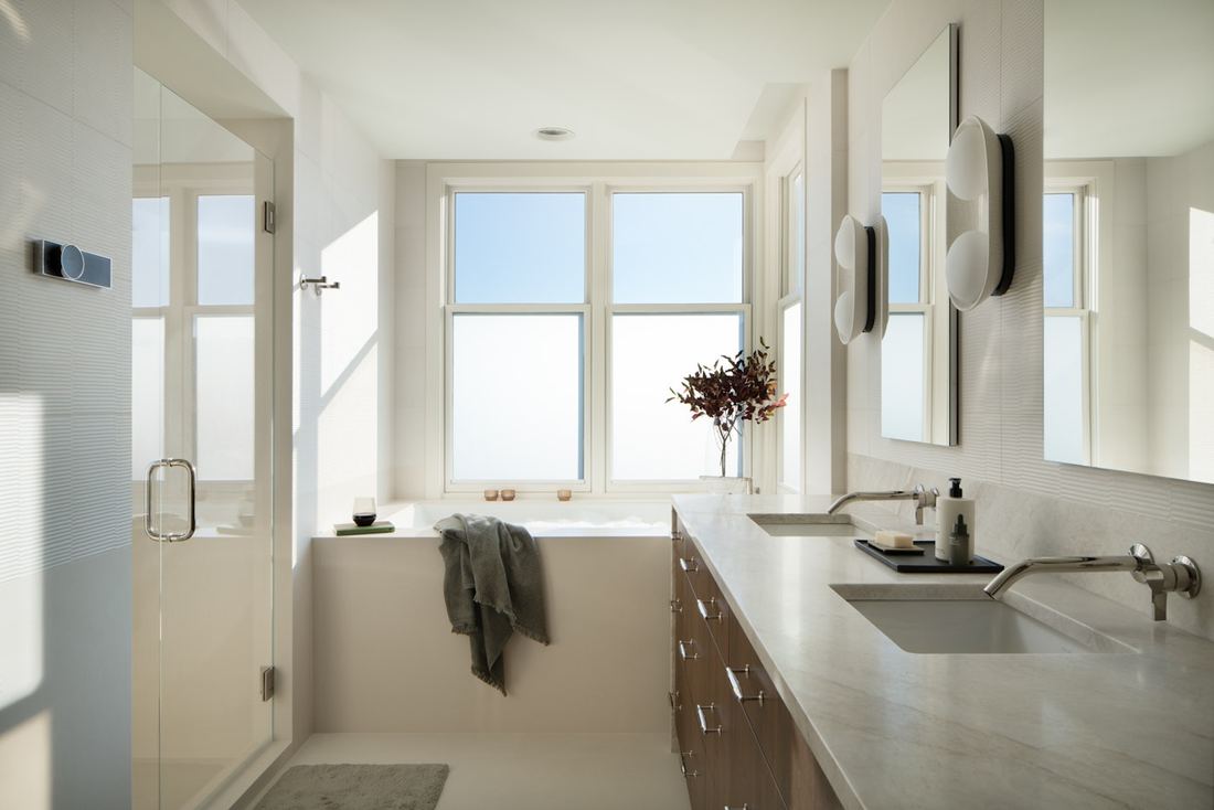 Aeris dekton countertops installed in a home