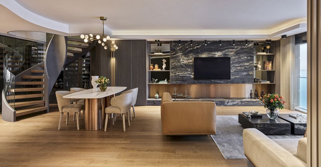 Aura dekton countertops installed in a home