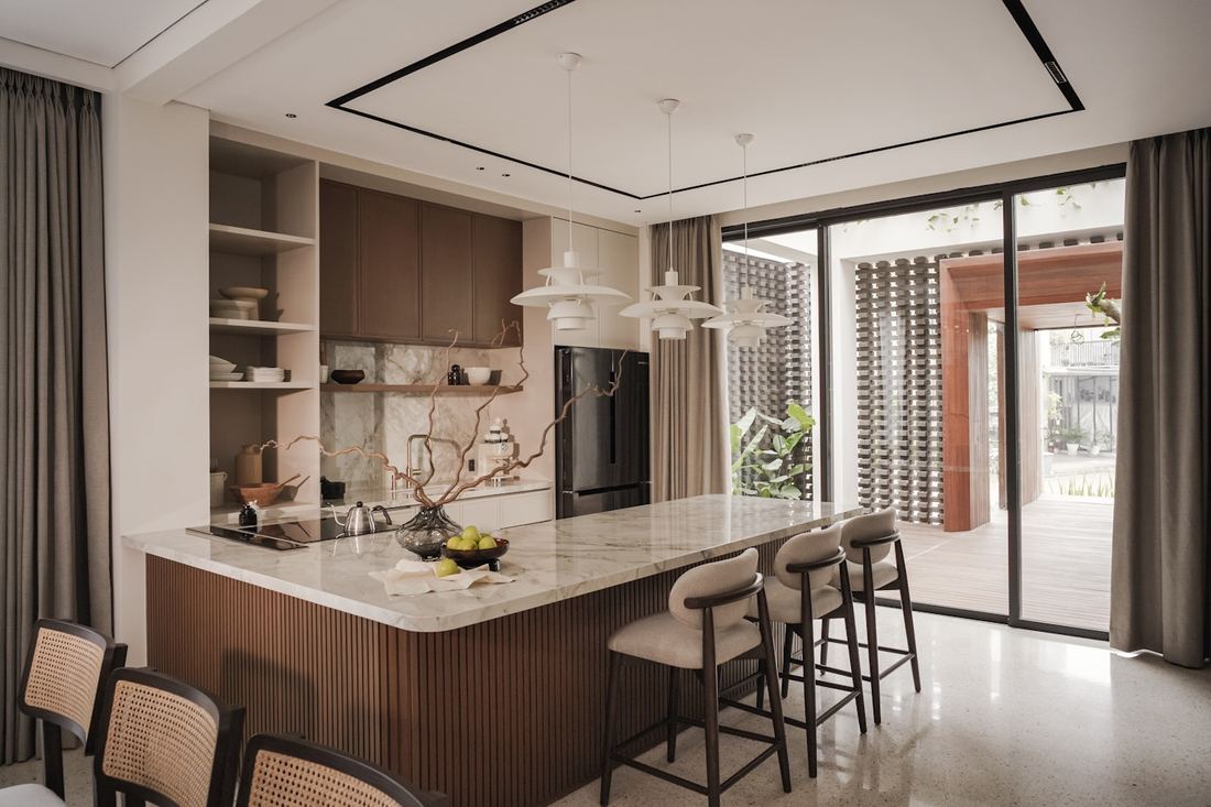 Bergen dekton countertops installed in a home