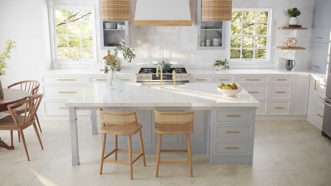Malibu dekton countertops installed in a home