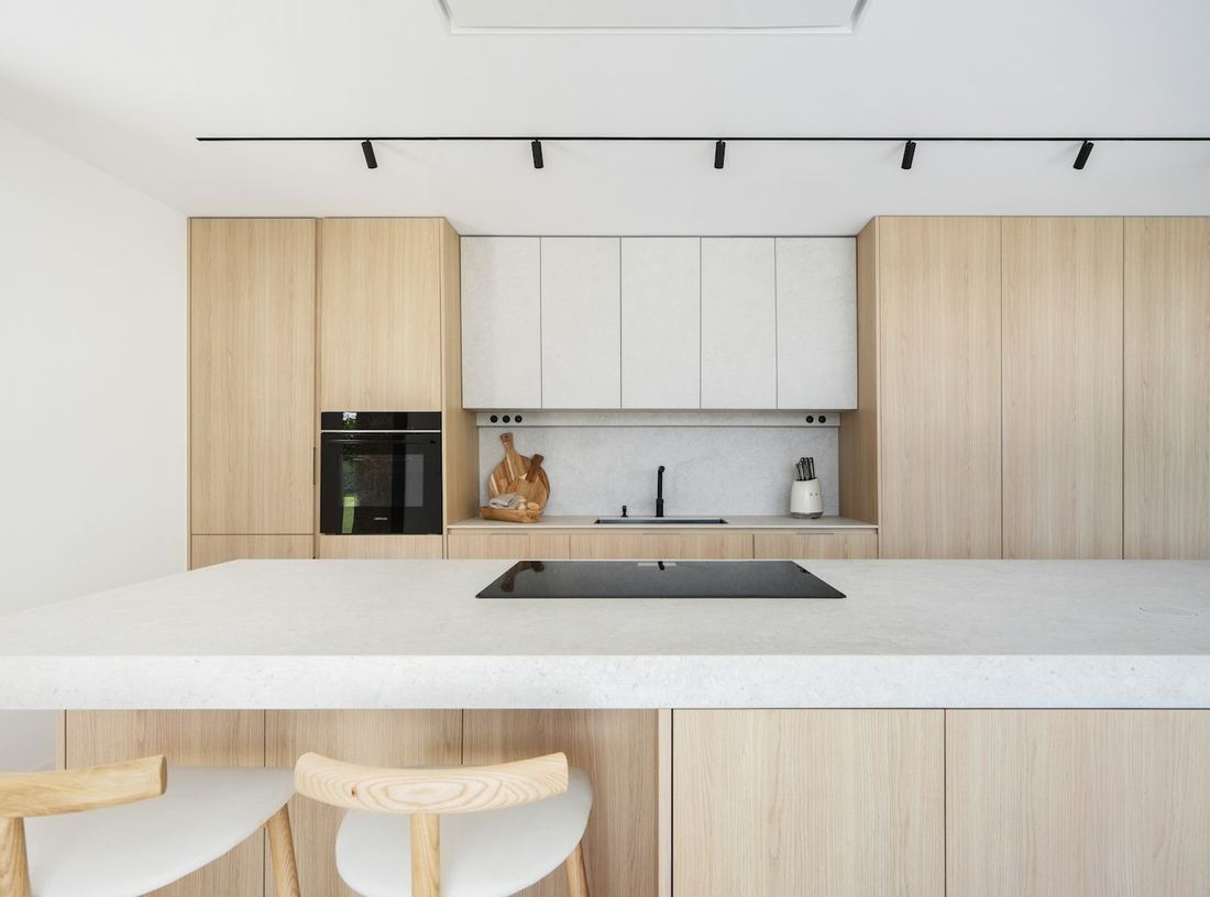Nebbia dekton countertops installed in a home