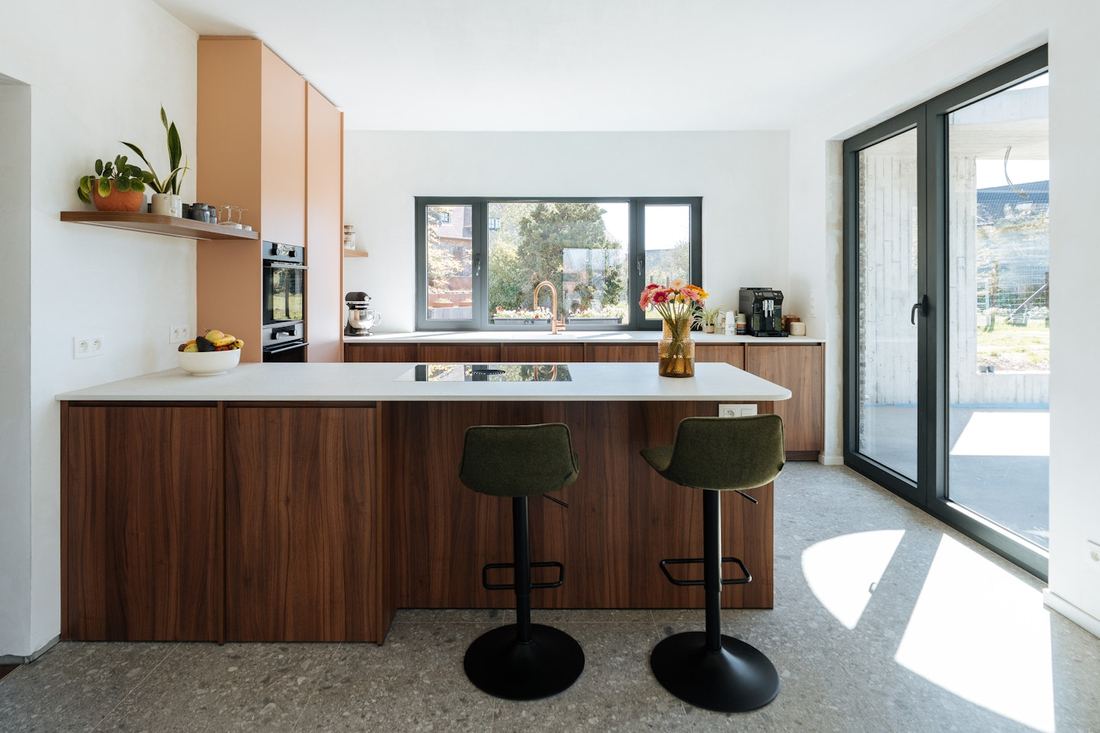 Polar dekton countertops installed in a home