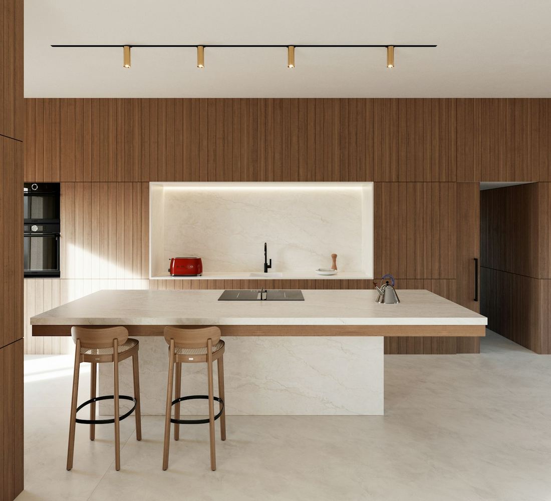 Thala dekton countertops installed in a home