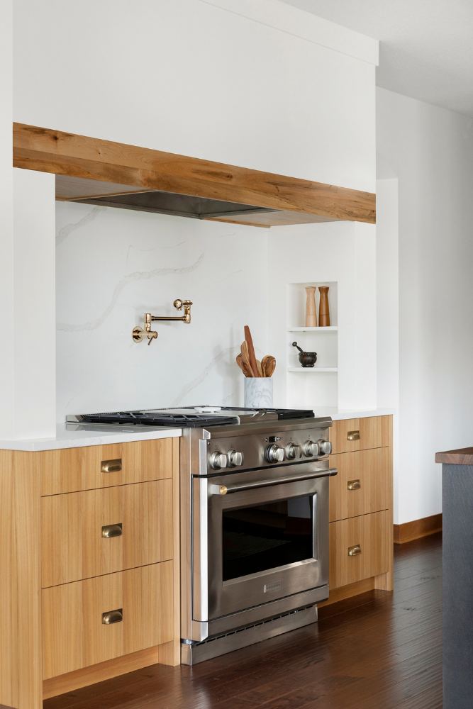 Calacatta Gold quartz countertops installed in a home