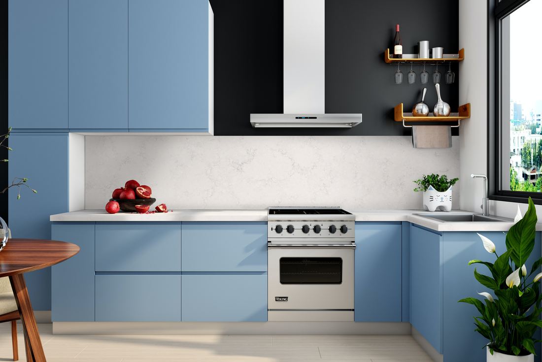 Paros quartz countertops installed in a home