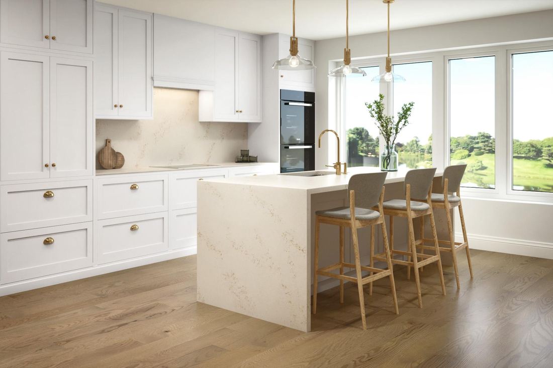 Ridge quartz countertops installed in a home