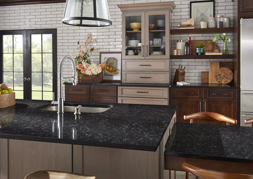 Silhouette quartz countertops installed in a home