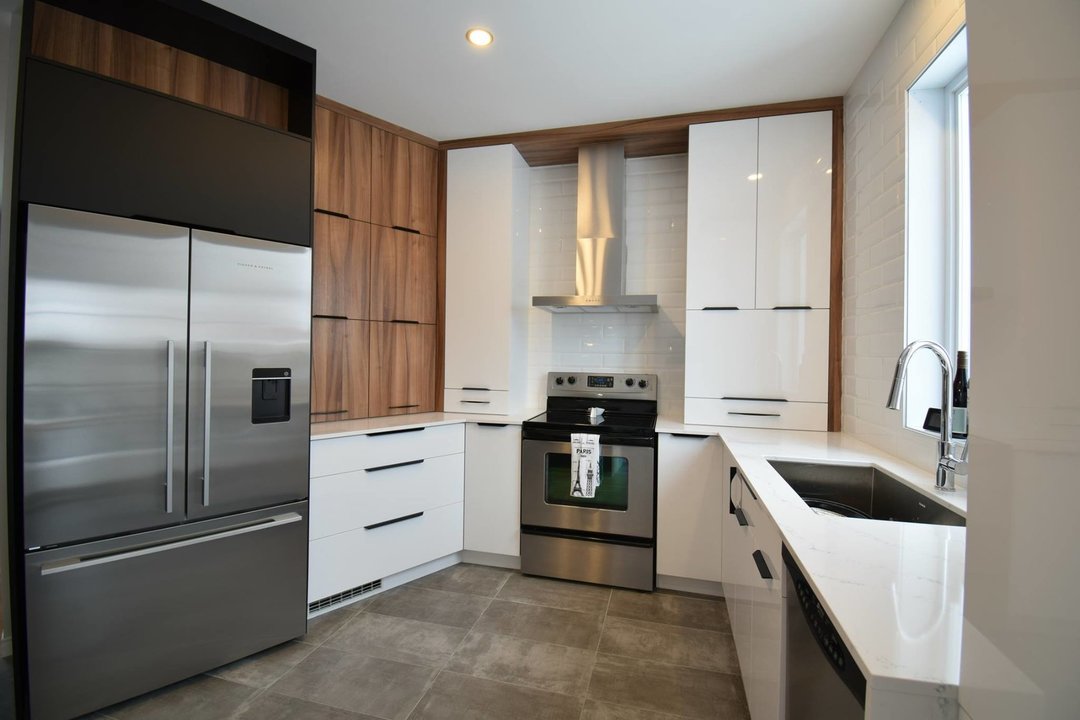 Tranquility quartz countertops installed in a home
