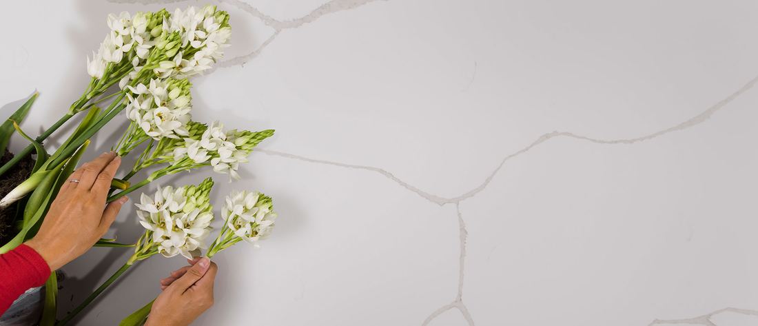 Calacatta Classique quartz countertops installed in a home