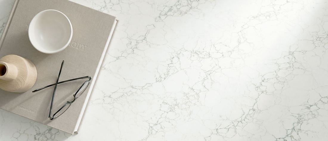 Calacatta Jadira quartz countertops installed in a home