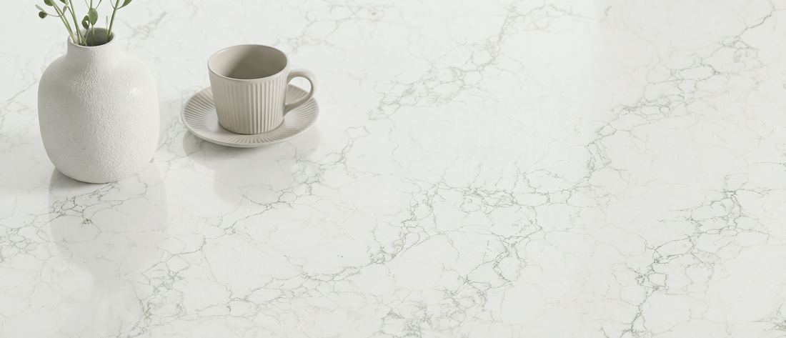 Calacatta Jadira quartz countertops installed in a home