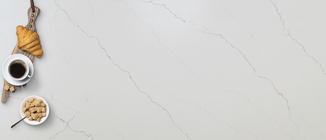 Calacatta Miraggio Honed quartz countertops installed in a home