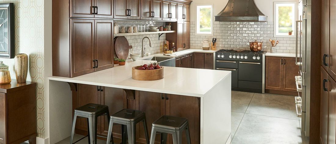 Calico White quartz countertops installed in a home