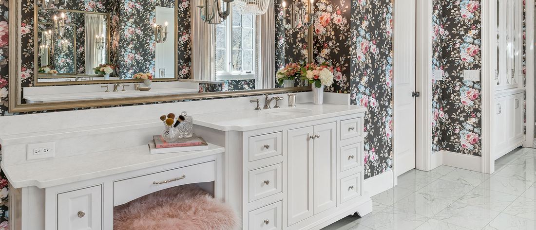 Carrara Miksa quartz countertops installed in a home