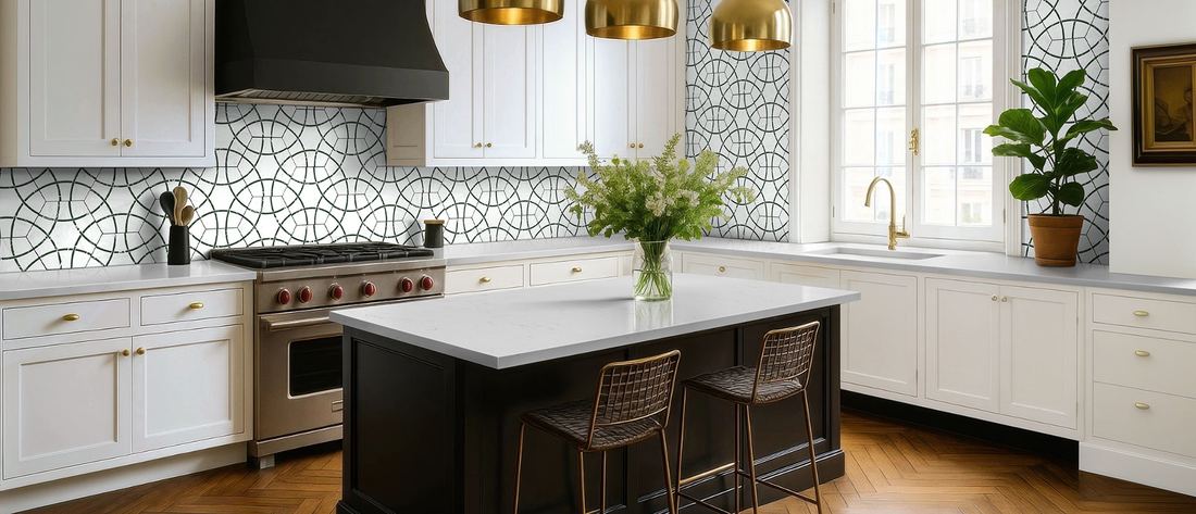 Carrara Morro quartz countertops installed in a home