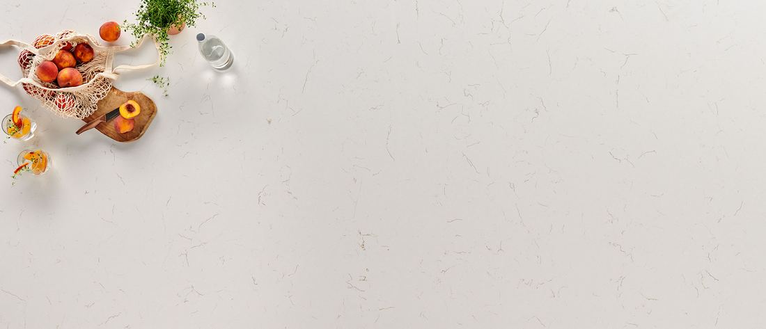 Carrara Trigato quartz countertops installed in a home