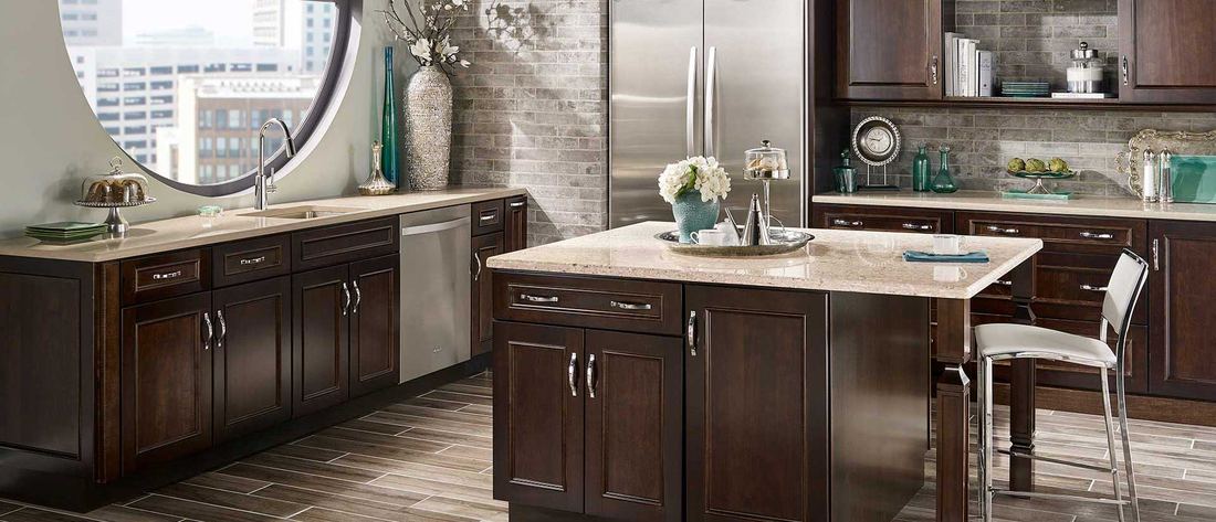 Chakra Beige quartz countertops installed in a home