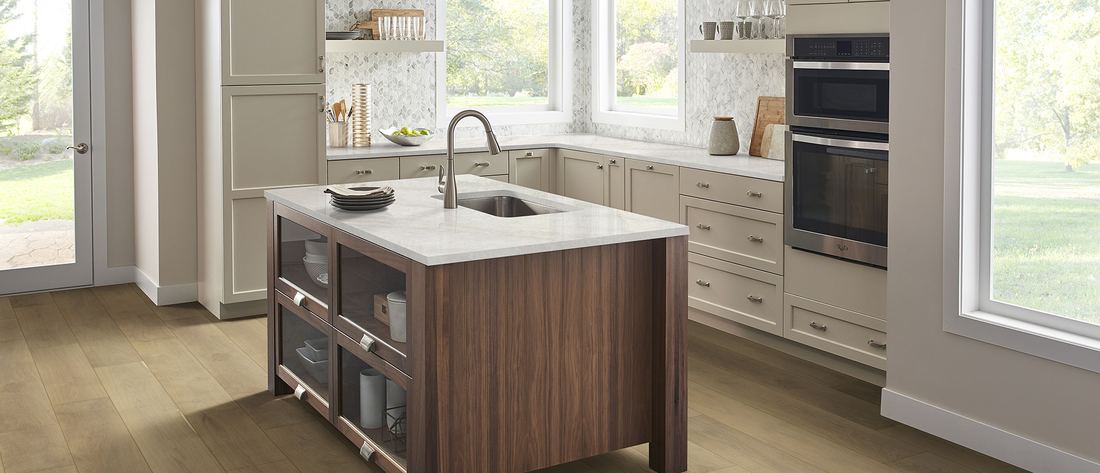 IvoriTaj quartz countertops installed in a home