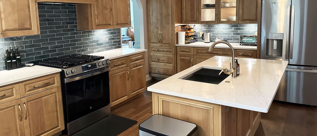Lumataj quartz countertops installed in a home