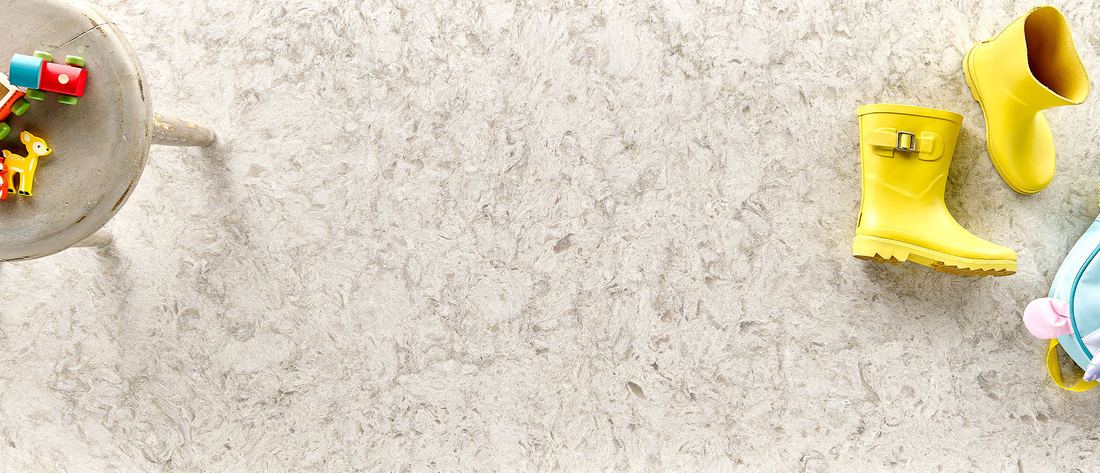Portico Cream quartz countertops installed in a home