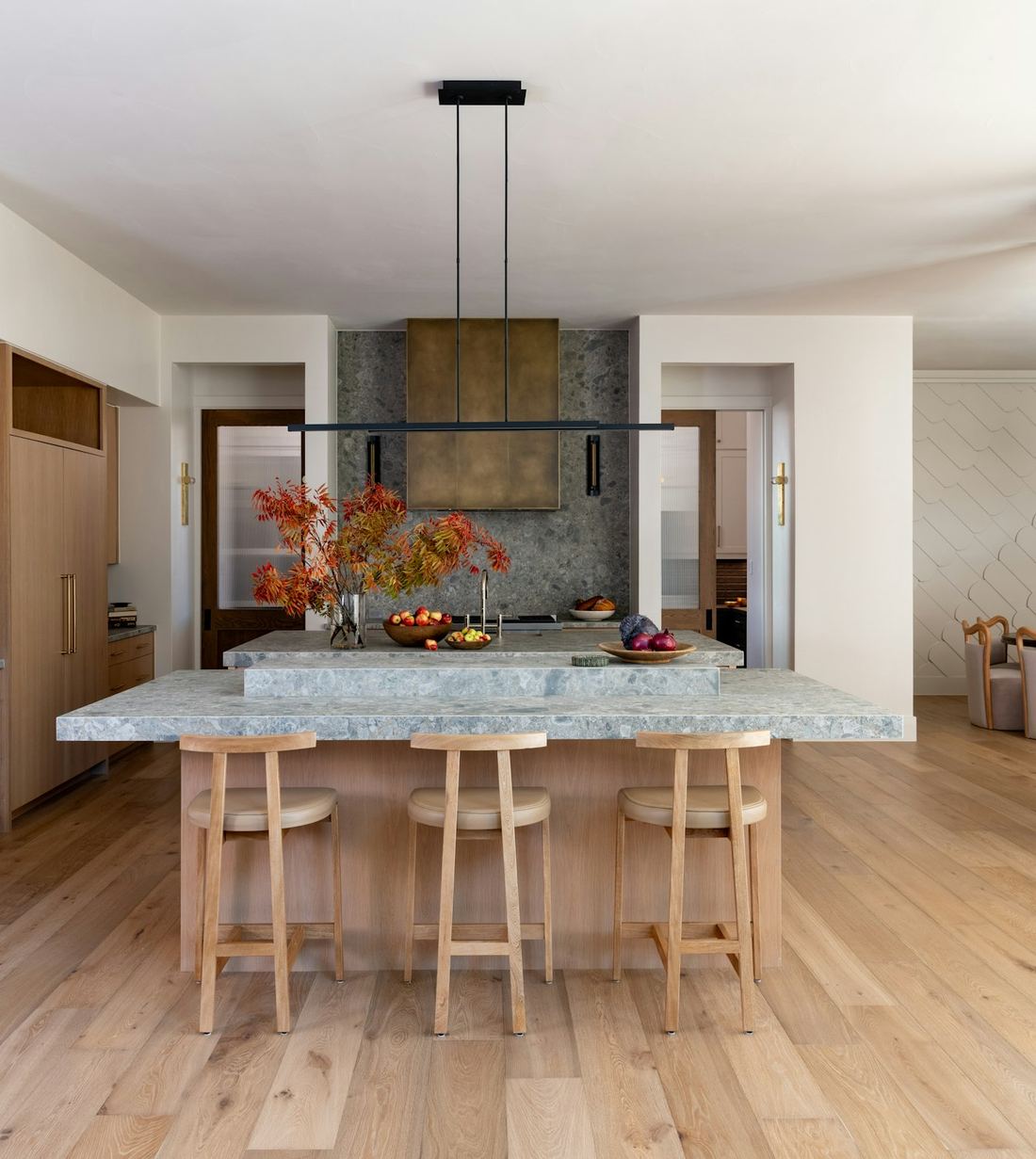 Charcoal Soapstone quartz countertops installed in a home