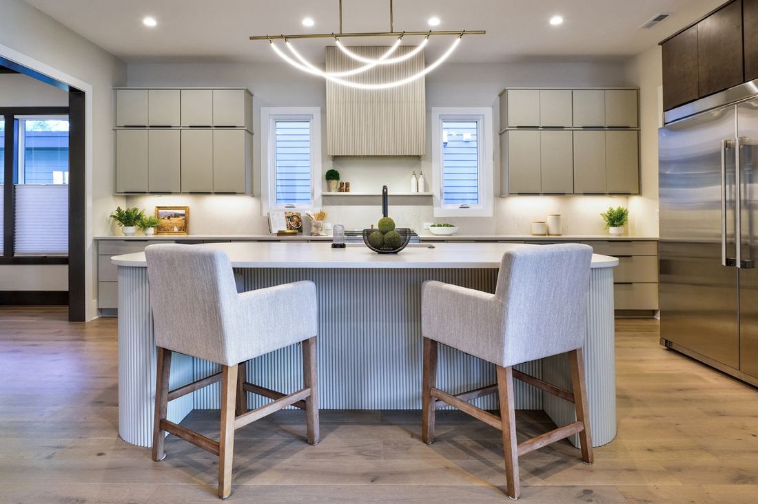 Charcoal Soapstone quartz countertops installed in a home
