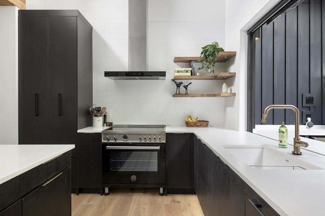 Classic Calacatta quartz countertops installed in a home