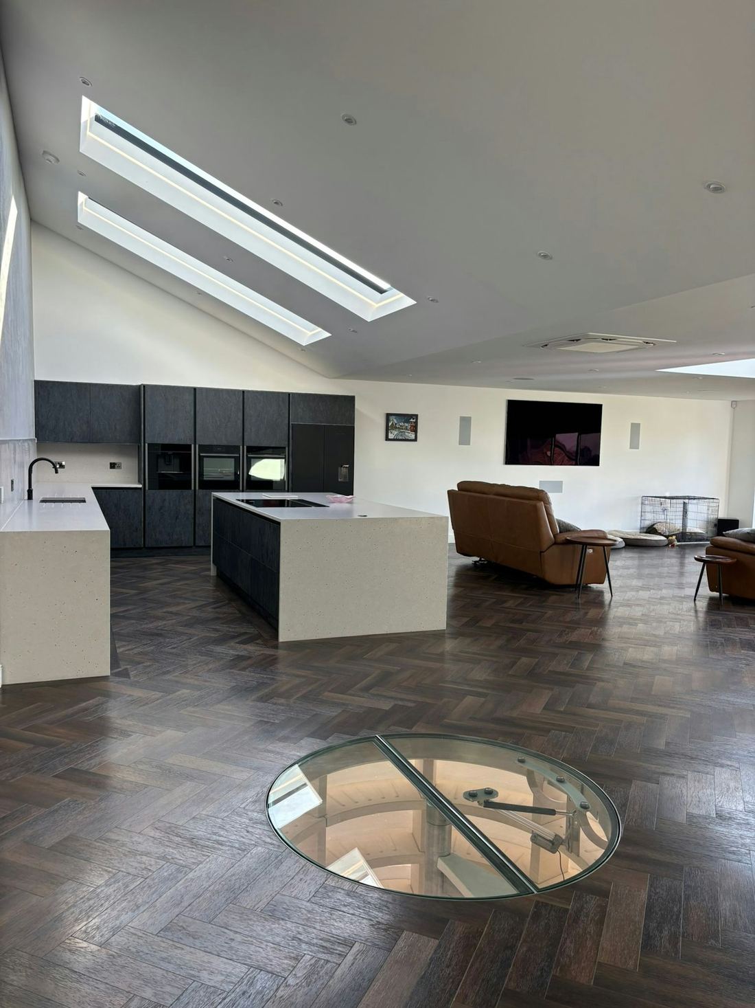 Concrete Pulse quartz countertops installed in a home