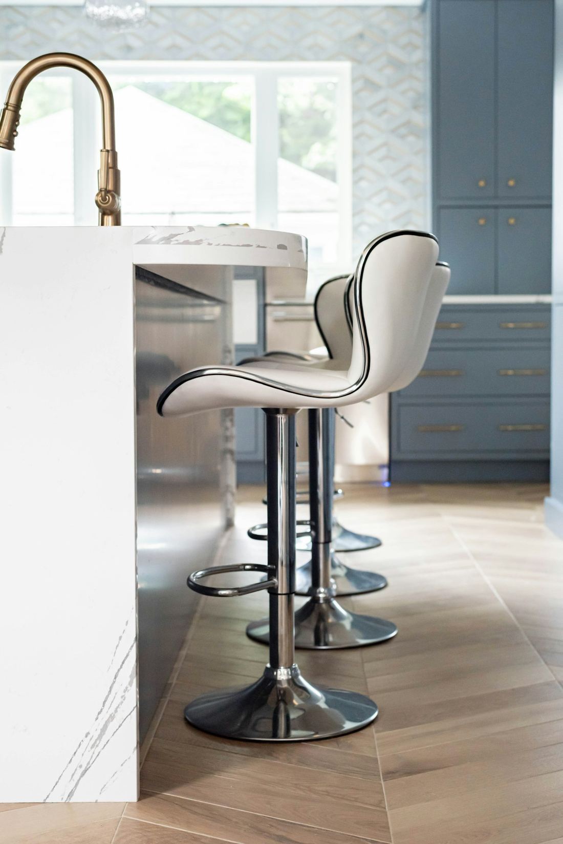 Et Bella quartz countertops installed in a home
