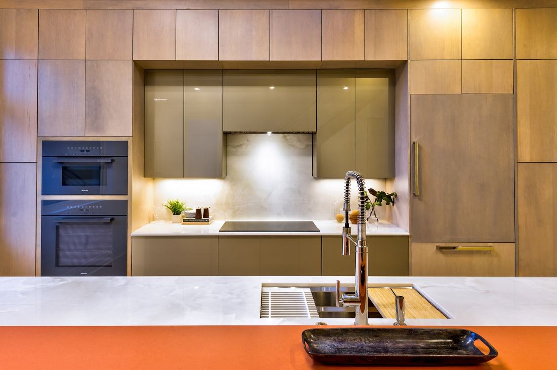 Grey Expo quartz countertops installed in a home
