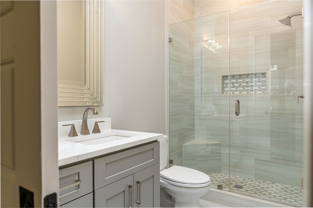 Helix quartz countertops installed in a home