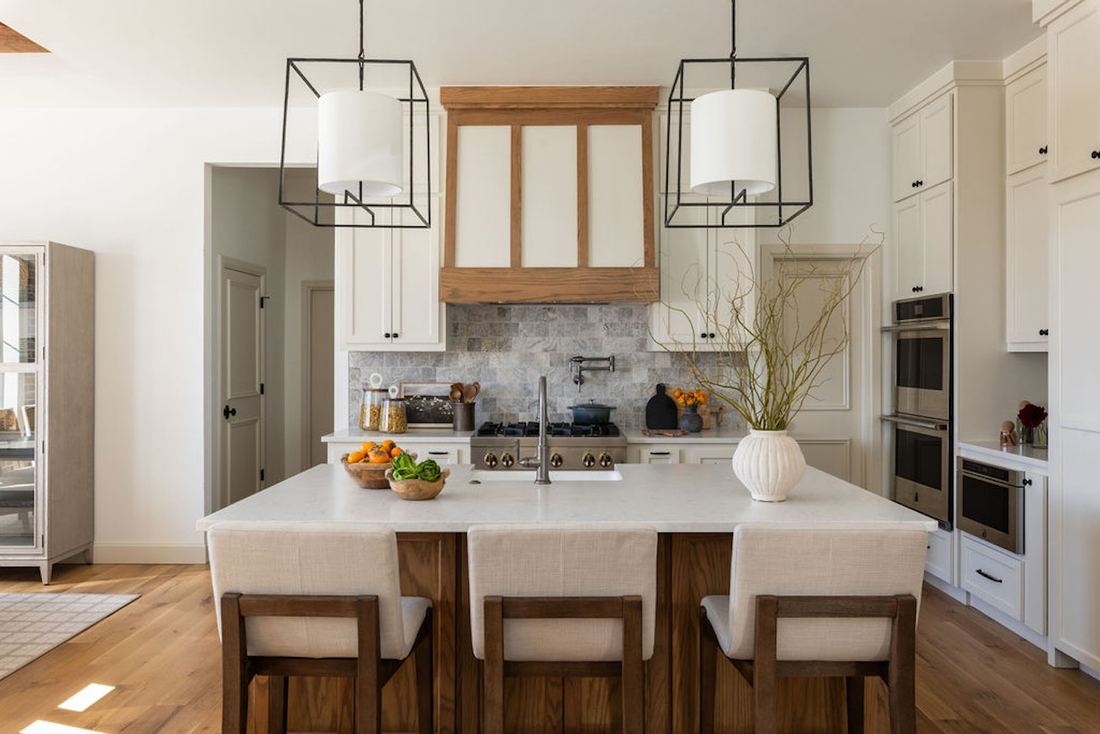 Lagoon quartz countertops installed in a home