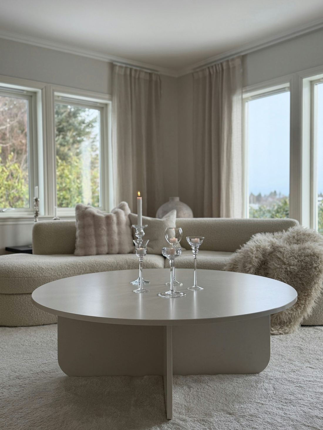 Linen Cream quartz countertops installed in a home