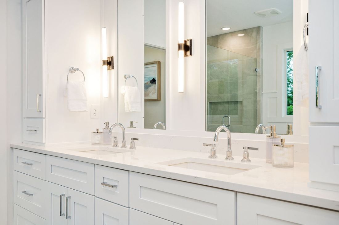 Marengo quartz countertops installed in a home