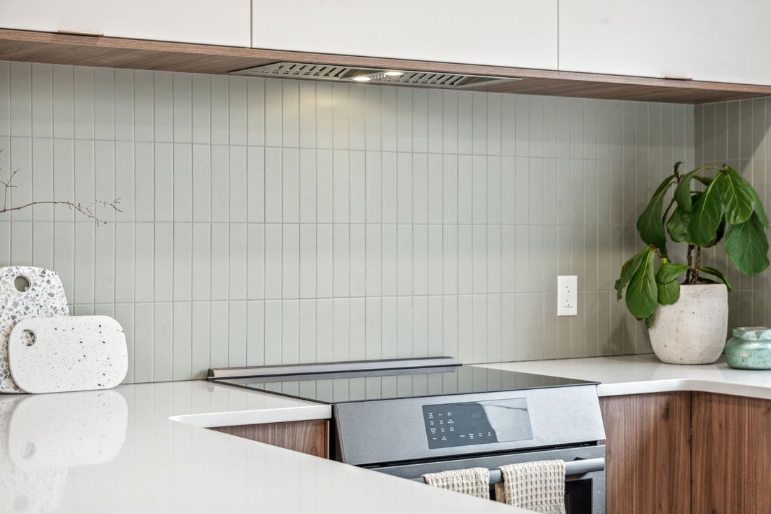 Miami White quartz countertops installed in a home