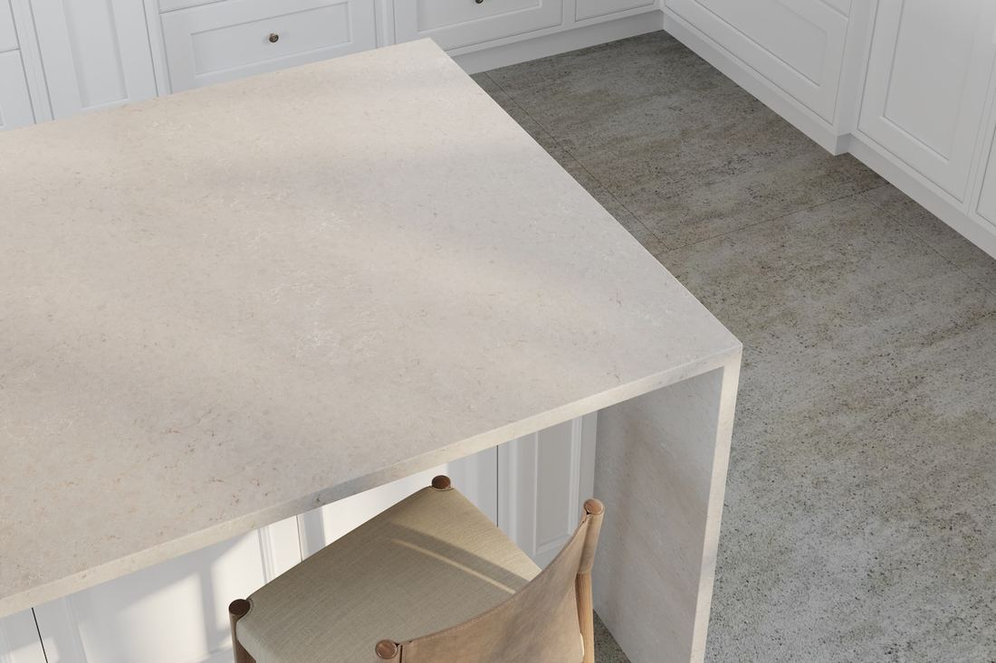 Motion Grey quartz countertops installed in a home