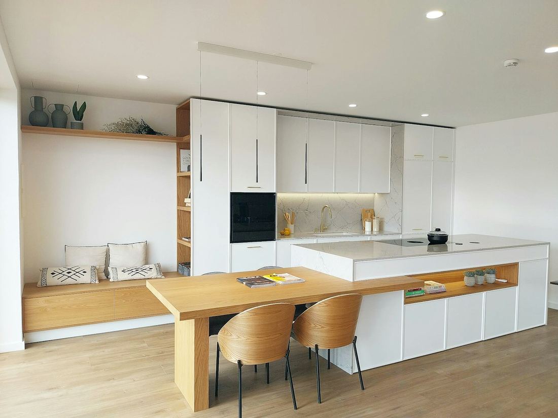 Victorian Silver quartz countertops installed in a home