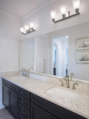 Aria quartz countertops installed in a home
