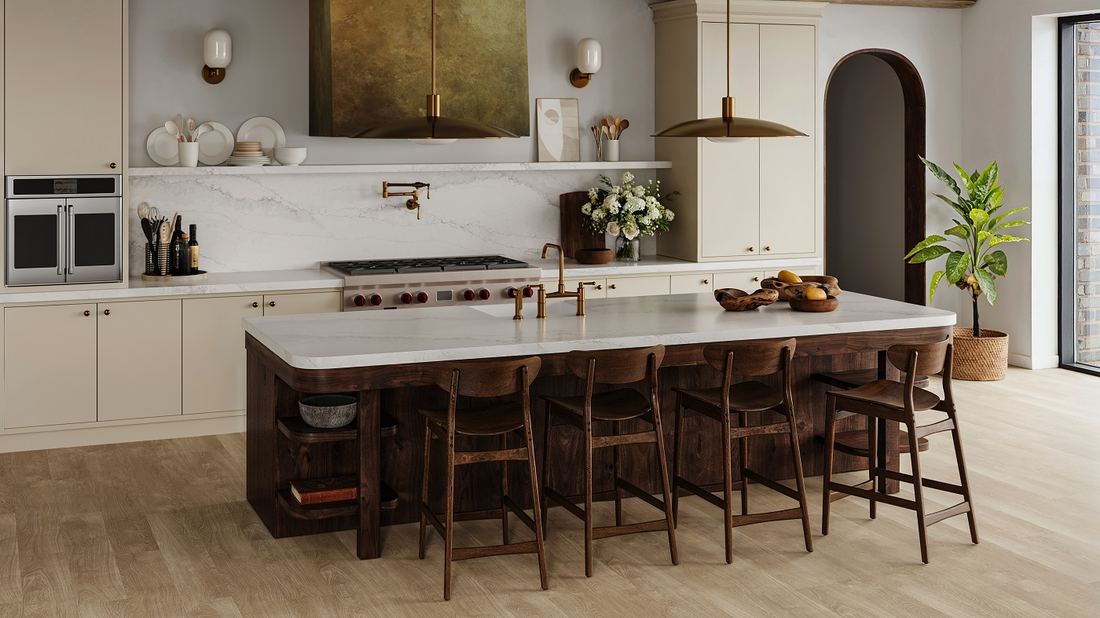 Cloud Ridge quartz countertops installed in a home