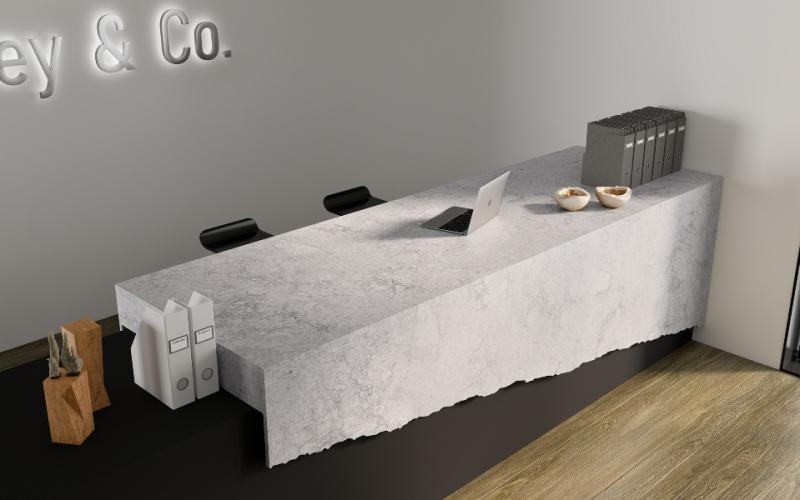 Encore quartz countertops installed in a home