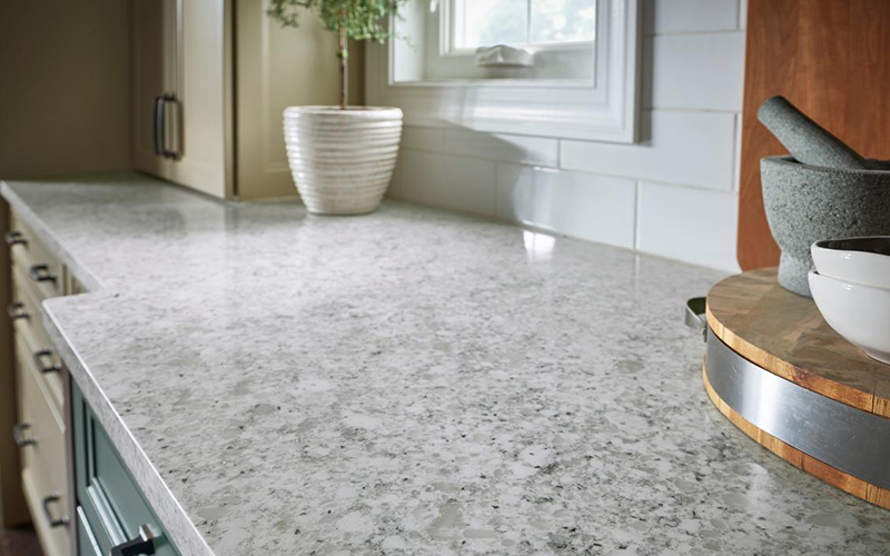 Everest quartz countertops installed in a home